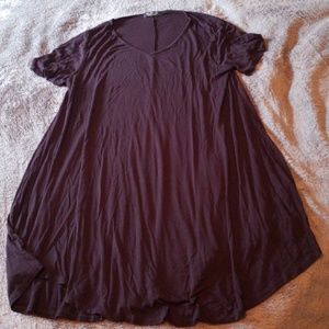 Long silky black tunic tshirt 2xl
